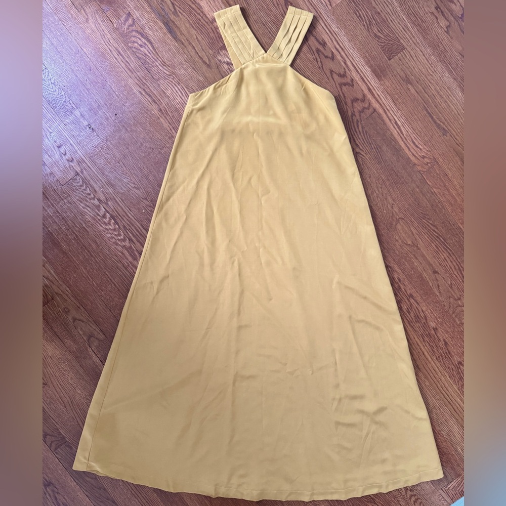 Yellow Empire dress Mango